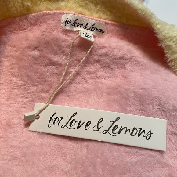 NWT - For Love & Lemons Sheila Pink Cropped Sweater - Picture 3 of 6